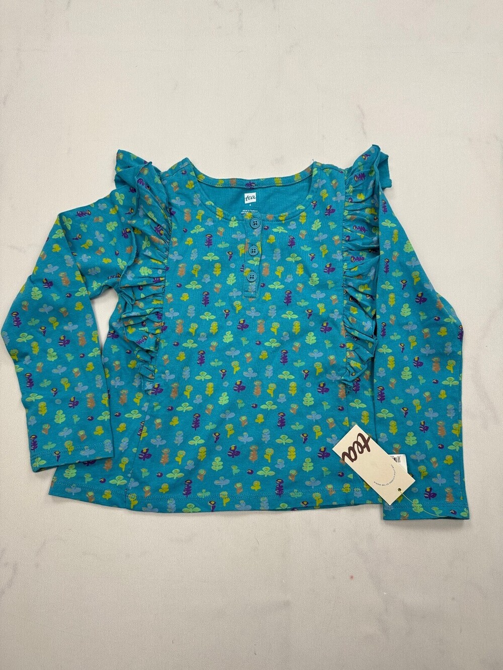 Tea Collection Blouse Blue 2010s Standout Style - Girls 5
